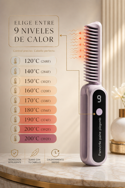 Cepillo Alisador Portátil Plegable