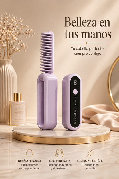 Cepillo Alisador Portátil Plegable